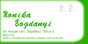 monika bogdanyi business card