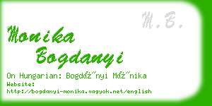 monika bogdanyi business card